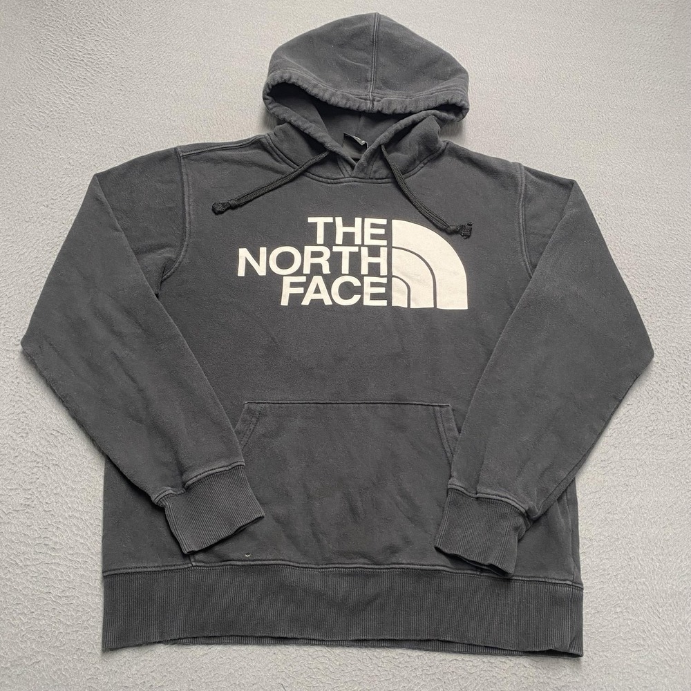 The‎ North Face Hoodie Sweatshirt Mens Small Black Fleece Pullover Graphic Logo